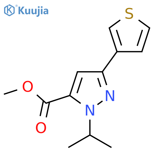 methyl 1-isopropyl-3-(thiophen-3-yl)-1H-pyrazole-5-carboxylate structure