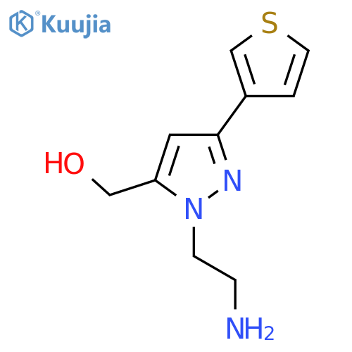 (1-(2-Aminoethyl)-3-(thiophen-3-yl)-1H-pyrazol-5-yl)methanol structure