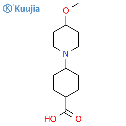 4-(4-Methoxypiperidin-1-yl)cyclohexane-1-carboxylic acid structure