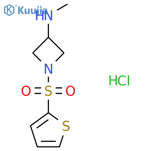 N-Methyl-1-(thiophen-2-ylsulfonyl)azetidin-3-amine hydrochloride structure