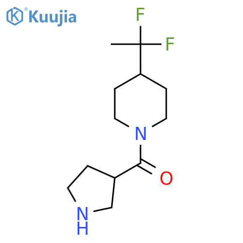 (4-(1,1-Difluoroethyl)piperidin-1-yl)(pyrrolidin-3-yl)methanone structure