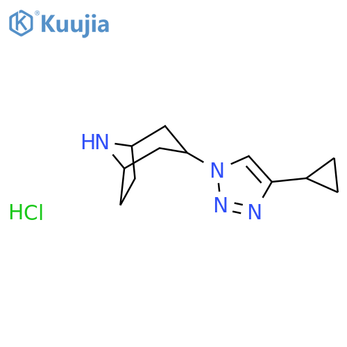 3-(4-cyclopropyl-1H-1,2,3-triazol-1-yl)-8-azabicyclo[3.2.1]octane hydrochloride structure
