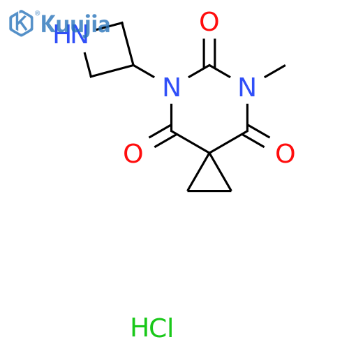 5-(Azetidin-3-yl)-7-methyl-5,7-diazaspiro[2.5]octane-4,6,8-trione hydrochloride structure