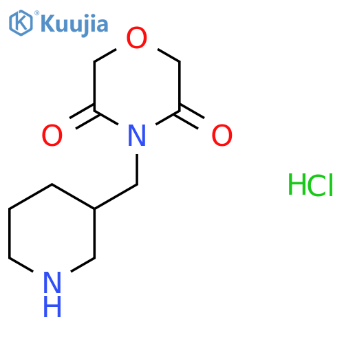 4-(Piperidin-3-ylmethyl)morpholine-3,5-dione hydrochloride structure