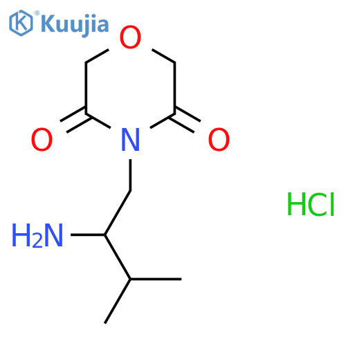 4-(2-Amino-3-methylbutyl)morpholine-3,5-dione hydrochloride structure