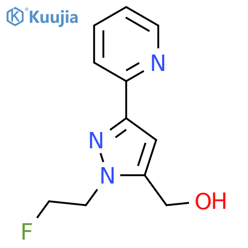 (1-(2-fluoroethyl)-3-(pyridin-2-yl)-1H-pyrazol-5-yl)methanol structure