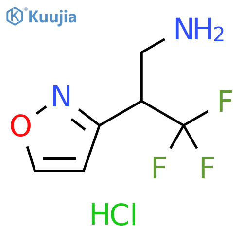 3,3,3-trifluoro-2-(1,2-oxazol-3-yl)propan-1-amine hydrochloride structure