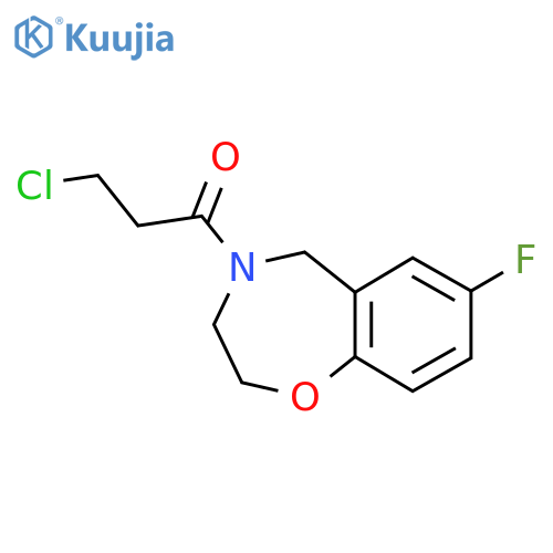 3-chloro-1-(7-fluoro-2,3-dihydrobenzo[f][1,4]oxazepin-4(5H)-yl)propan-1-one structure