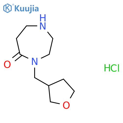4-[(Oxolan-3-yl)methyl]-1,4-diazepan-5-one hydrochloride structure