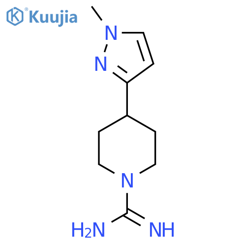 4-(1-methyl-1H-pyrazol-3-yl)piperidine-1-carboximidamide structure