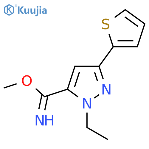 methyl 1-ethyl-3-(thiophen-2-yl)-1H-pyrazole-5-carbimidate structure