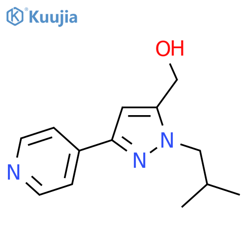 (1-isobutyl-3-(pyridin-4-yl)-1H-pyrazol-5-yl)methanol structure
