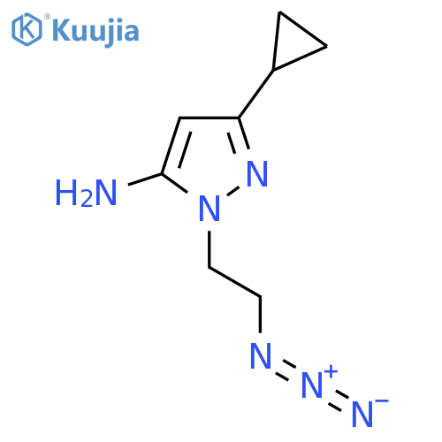 1-(2-Azidoethyl)-3-cyclopropyl-1H-pyrazol-5-amine structure