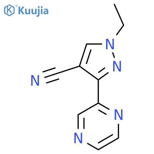 1-ethyl-3-(pyrazin-2-yl)-1H-pyrazole-4-carbonitrile structure