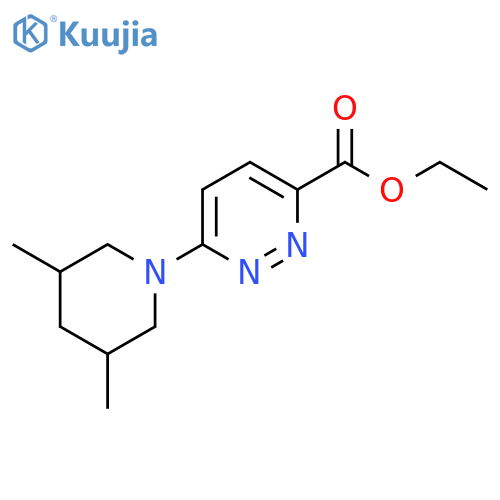 Ethyl 6-(3,5-dimethylpiperidin-1-yl)pyridazine-3-carboxylate structure