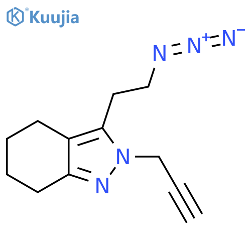 3-(2-Azidoethyl)-2-(prop-2-yn-1-yl)-4,5,6,7-tetrahydro-2H-indazole structure