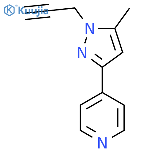 4-(5-methyl-1-(prop-2-yn-1-yl)-1H-pyrazol-3-yl)pyridine structure