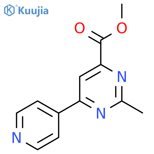 Methyl 2-methyl-6-(pyridin-4-yl)pyrimidine-4-carboxylate structure