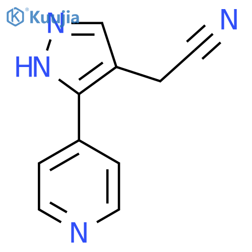 2-(3-(Pyridin-4-yl)-1H-pyrazol-4-yl)acetonitrile structure