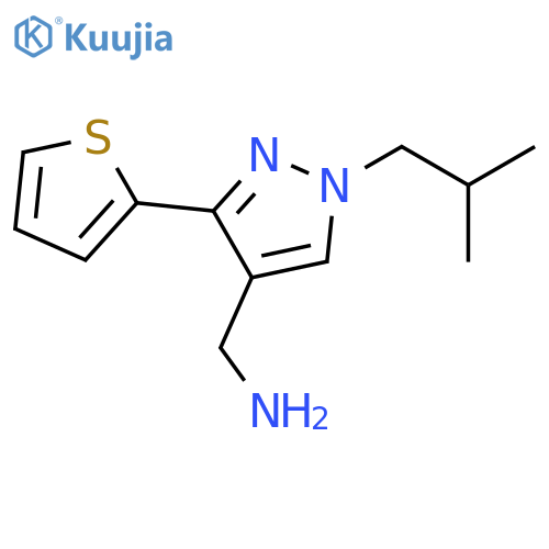 (1-isobutyl-3-(thiophen-2-yl)-1H-pyrazol-4-yl)methanamine structure