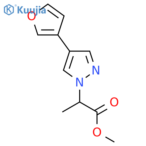 methyl 2-(4-(furan-3-yl)-1H-pyrazol-1-yl)propanoate structure
