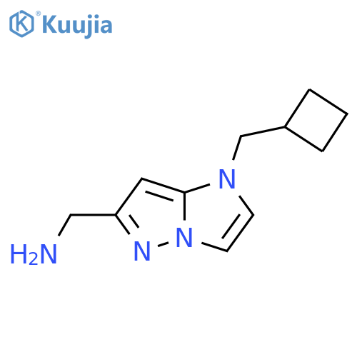 (1-(cyclobutylmethyl)-1H-imidazo[1,2-b]pyrazol-6-yl)methanamine structure