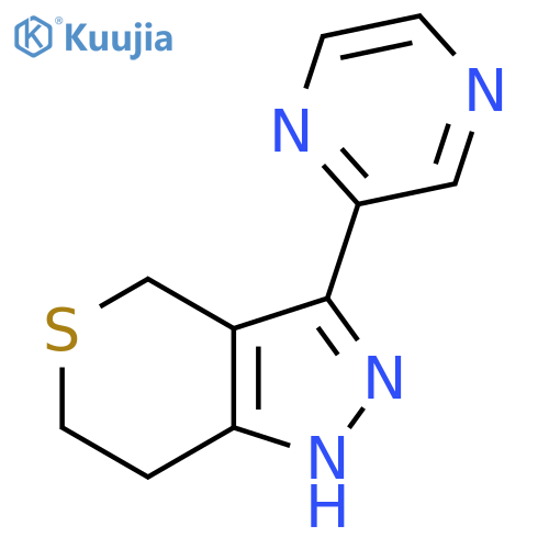 3-(Pyrazin-2-yl)-1,4,6,7-tetrahydrothiopyrano[4,3-c]pyrazole structure