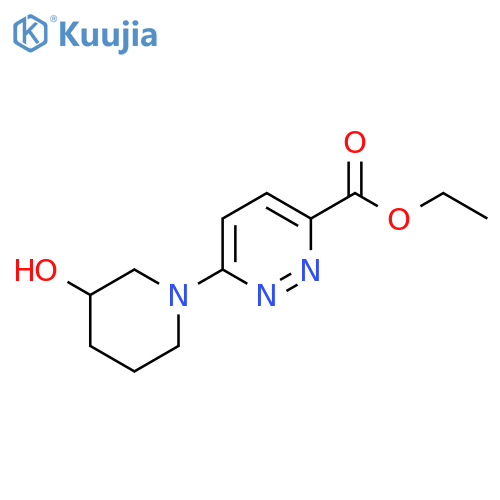 Ethyl 6-(3-hydroxypiperidin-1-yl)pyridazine-3-carboxylate structure