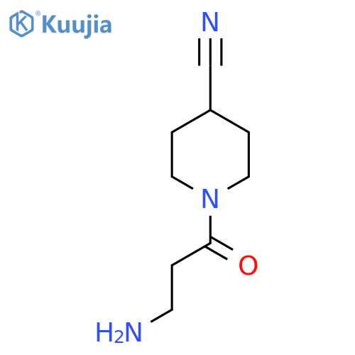 1-(3-Aminopropanoyl)piperidine-4-carbonitrile structure