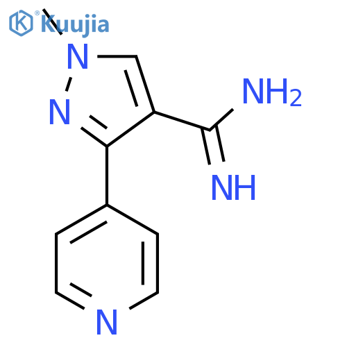 1-methyl-3-(pyridin-4-yl)-1H-pyrazole-4-carboximidamide structure