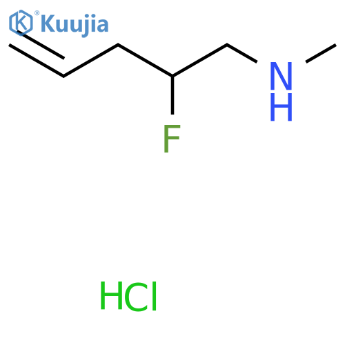 (2-Fluoropent-4-en-1-yl)(methyl)amine hydrochloride structure