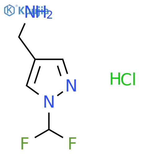 [1-(difluoromethyl)-1H-pyrazol-4-yl]methanamine hydrochloride structure