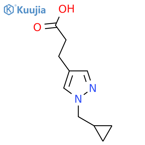 3-[1-(cyclopropylmethyl)-1H-pyrazol-4-yl]propanoic acid structure