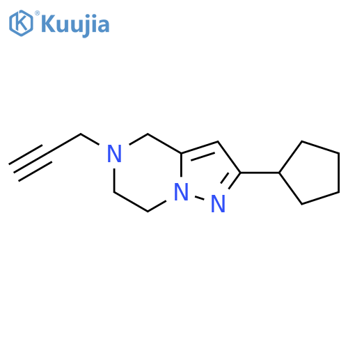 2-Cyclopentyl-5-(prop-2-yn-1-yl)-4,5,6,7-tetrahydropyrazolo[1,5-a]pyrazine structure