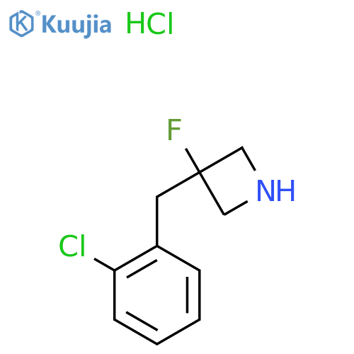 3-[(2-Chlorophenyl)methyl]-3-fluoroazetidine hydrochloride structure