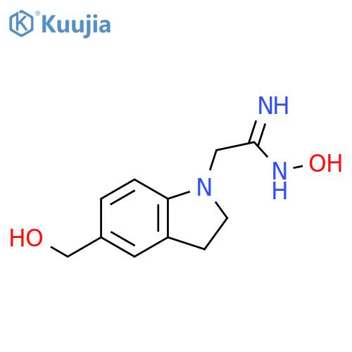 (Z)-N'-hydroxy-2-(5-(hydroxymethyl)indolin-1-yl)acetimidamide structure