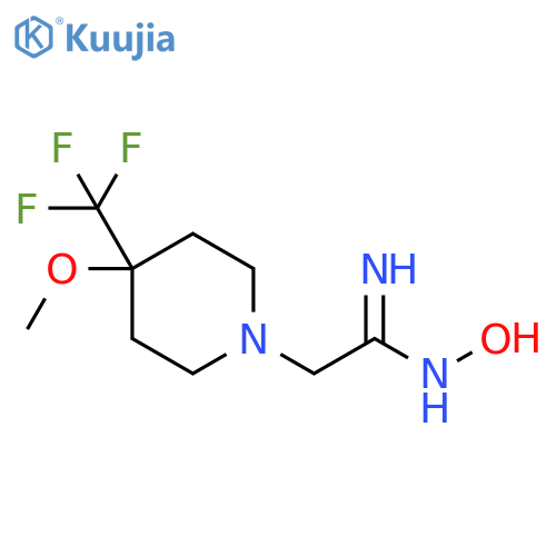 (Z)-N'-hydroxy-2-(4-methoxy-4-(trifluoromethyl)piperidin-1-yl)acetimidamide structure