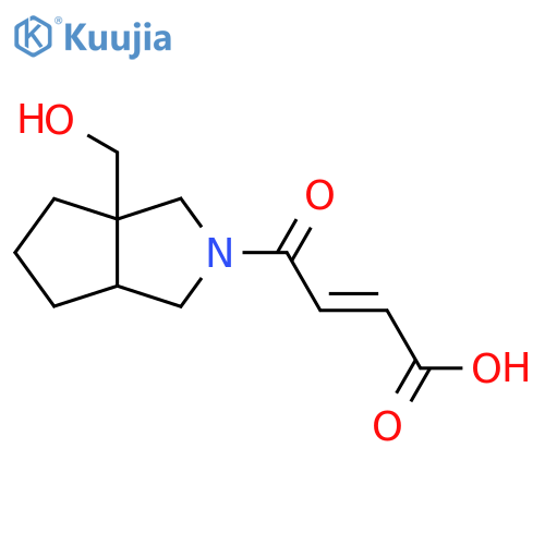 (E)-4-(3a-(hydroxymethyl)hexahydrocyclopenta[c]pyrrol-2(1H)-yl)-4-oxobut-2-enoic acid structure
