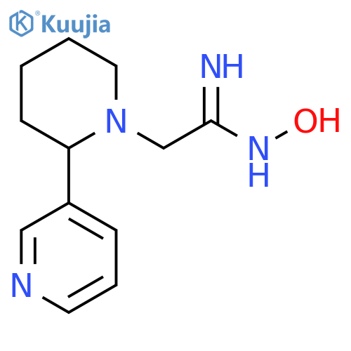 (Z)-N'-hydroxy-2-(2-(pyridin-3-yl)piperidin-1-yl)acetimidamide structure