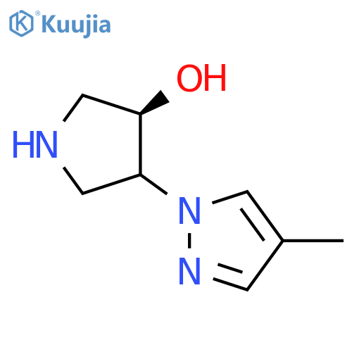 trans-4-(4-methyl-1H-pyrazol-1-yl)pyrrolidin-3-ol structure