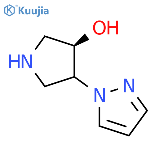 trans-4-(1H-pyrazol-1-yl)pyrrolidin-3-ol structure