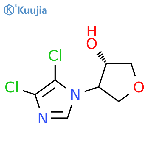 trans-4-(4,5-dichloro-1H-imidazol-1-yl)oxolan-3-ol structure