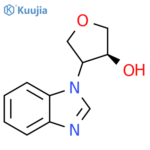 trans-4-(1H-1,3-benzodiazol-1-yl)oxolan-3-ol structure
