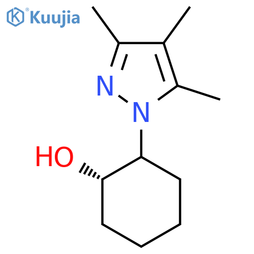 trans-2-(3,4,5-trimethyl-1H-pyrazol-1-yl)cyclohexan-1-ol structure