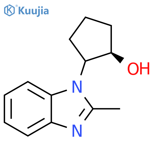 (1R)-2-(2-methyl-1H-1,3-benzodiazol-1-yl)cyclopentan-1-ol structure