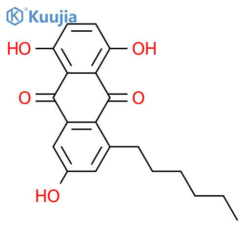 1-Alkyl-3,5,8-trihydroxyanthraquinones; 1-Hexyl-3,5,8-trihydroxyanthraquinone structure