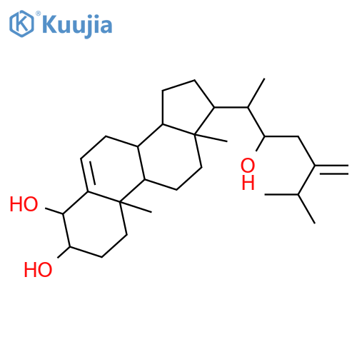 Ergosta-5,24(28)-diene-3,4,22-triol; (3β,4β,22S)-form structure