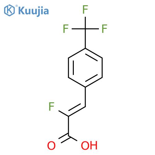 (2Z)-2-fluoro-3-4-(trifluoromethyl)phenylprop-2-enoic acid structure