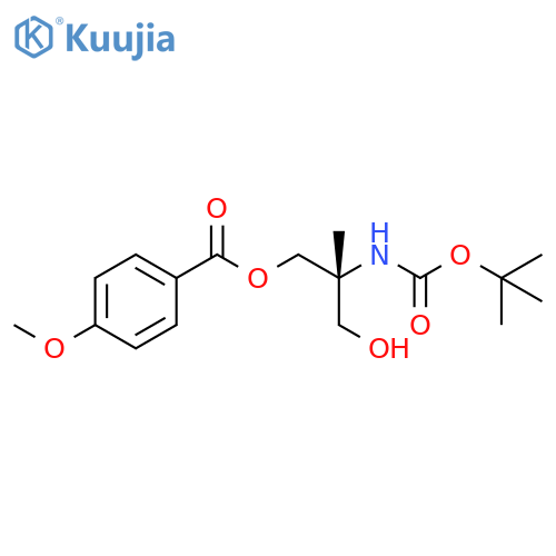 (2R)-2-[[(1,1-Dimethylethoxy)carbonyl]amino]-3-hydroxy-2-methylpropyl 4-methoxybenzoate structure