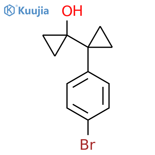 1-1-(4-bromophenyl)cyclopropylcyclopropan-1-ol structure